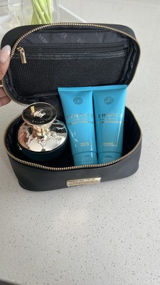 Versace Dylan Turquoise 4pc set 3.4ozEDT + 3.4oz Bath Gel + 3.4oz Body Gel + Bag