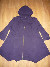 Women's Oversized Loose Hooded Zippered Coat Tie Collar Jacket Unbranded