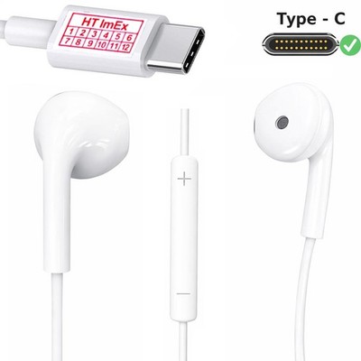 USB-C Headset Kopfhörer mit Mikrofon kompatibel mit HTC Desire 21 Pro 5G 128GB