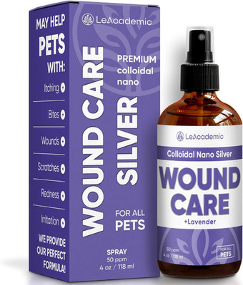 Pet Wound Spray for Dogs & Cats | Lavender & Silver Formula | 4 oz