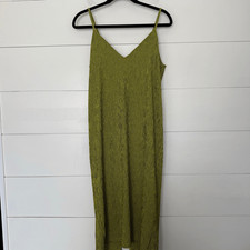 Zara Women’s Small Green Black Checkered Midi Dress