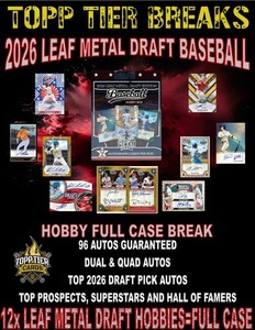 LOS ANGELES ANGELS 2026 LEAF METAL DRAFT 12X HOBBY BOX FULL CASE BREAK #7049