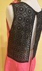 Rachel Roy Dress Size 6 Pink Black Sheath Cocktail Sleeveless Lace Back Zip Mini