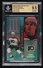2002 ITG Be A Player Ultimate Memorabilia 3rd Edition Dennis Seidenberg #3 0h2x