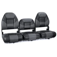 NORTHCAPTAIN Charcoal/Black  52" Folding Bass Boat Seat 3 PCS