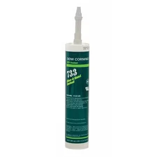 Dowsil 99179322 Silicone Sealant, 10 Oz, Cartridge, Clear, Silicone Base, 733