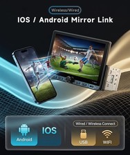 Autoradio 1 Din Bluetooth 52 Wireless CarPlay Android Auto FM AM Rds 7 Pollici - Miniatura 3