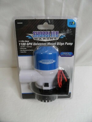 Shoreline Marine SL52261 Universal Mount Bilge Pump 1100 GPH Boat 12 Volt