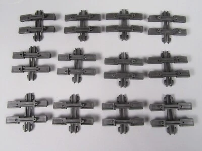 B203 Vintage Lionel USA Lot 12 Demi Rails Droit Plastique Noir Zéro 1:43 - Photo 1/4
