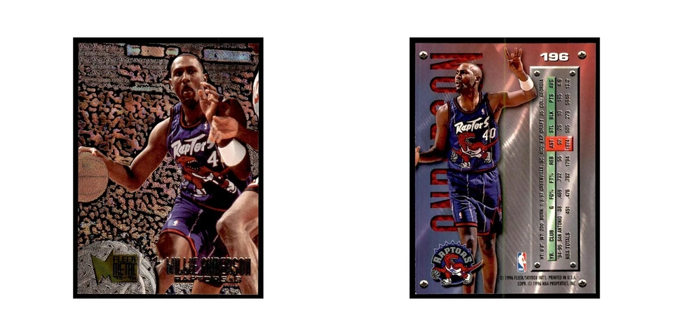 1995 Fleer Metal Willie Anderson Basketball Cards #196 - Image 3 of 3