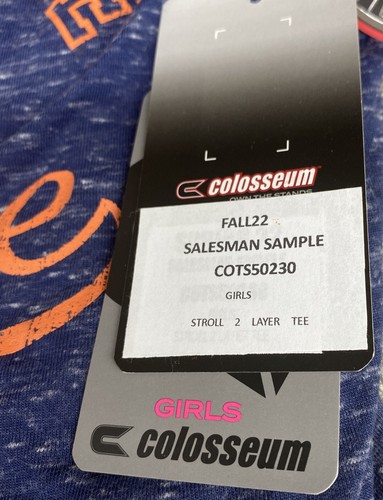 NEW Syracuse Orange SU Colosseum Heathered Layered Tie SS Shirt Girls M 7-8 - Picture 2 of 3