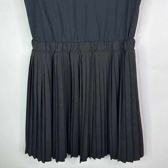 Kate Spade Saturday abito nero skate plissettato senza maniche grande