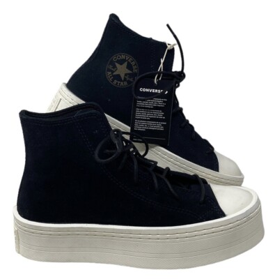 Converse Chuck Taylor Modern Lift Platform Shoe Casual Women Suede Black  A05285C
