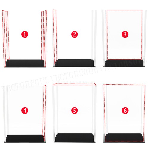 UK Acrylic Display Case Perspex Box 40cm H Big Self-InstallDustproof Figure UV - Picture 12 of 12