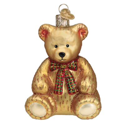 Old World Christmas Teddy Bear Glass Christmas Ornament 12543 for