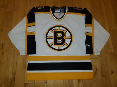Vintage 90s CCM Maska Air Knit BOSTON BRUINS Mens NHL Team JERSEY Medium 