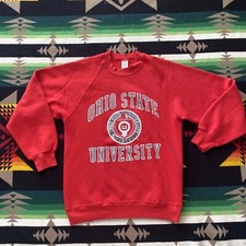 Vtg 80s 90s Sweatshirt Pullover USA made OHIO STATE Buckeyes M University