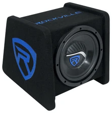 Rockville RV8P 8" 400w Car Audio Subwoofer in Vented Sub Enclosure Box - 4 Ohm