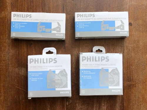Philips 2 cassettes ruban encreur & 2 cassettes de correction - VW 9302 VW 9312