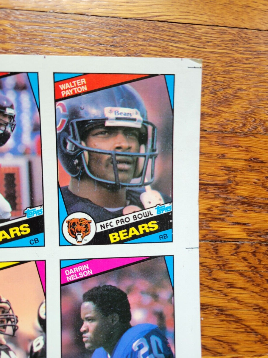 1984 Topps Football 132-card Uncut Sheet - John Elway, Dan Marino