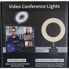 Video Conference Lights LED Ring Light Clip On Laptop Remote Working Zoom