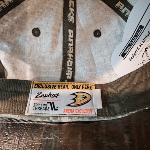 Cappello Zephyr Anaheim Ducks Clean Up OHT digitale mimetico cinturino regolabile berretto papà - Foto 10 di 10