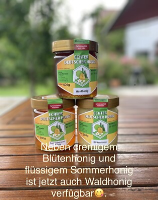 4 x 500 Gramm fein cremiger Blütenhonig, Honig aus eig. Imkerei Erntejahr: 2025