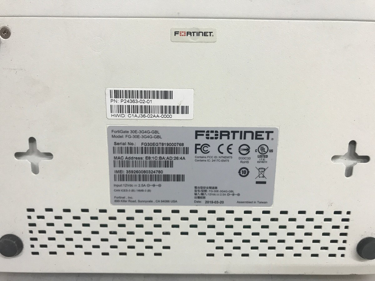 FortiGate Fortinet FG-30E-3G4G GBL FW Security Appliance | eBay FortiGate Fortinet FG-30E-3G4G GBL FW Security Appliance | eBay