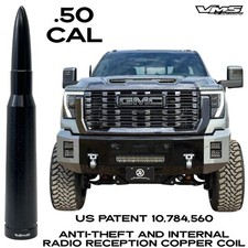 ANTENA BOBINA COBRE ANTIRROBO BALA MUNICIÓN CALIBRE 50 CAL PARA GM GMC SIERRA HD