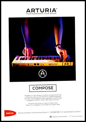 SOUND-ON-SOUND MAGAZIN WERBUNG 12X9'' ARTURIA KEYSTEP CONTROLLER & SEQUENZER