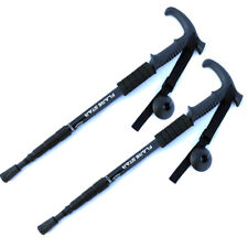 Pair of 2 Trekking Poles Walking Hiking Sticks Anti-shock Adjustable Alpenstock