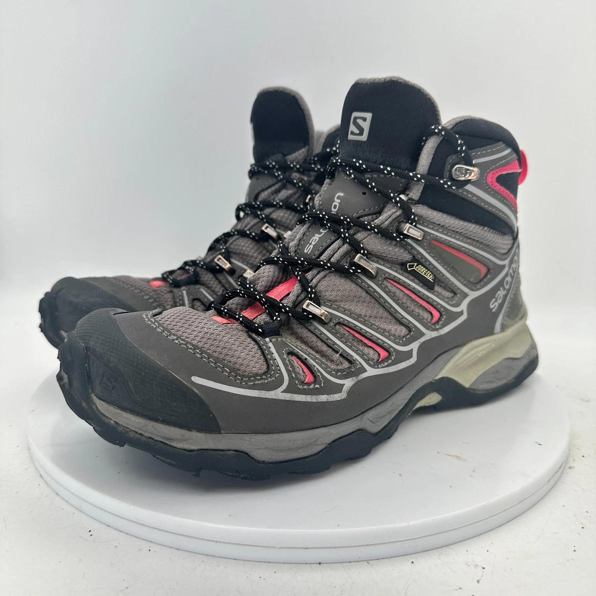 Salomon X Ultra Mid GTX Women Size 8 Goretex Grey Pink Hiking Boot 371477 | eBay