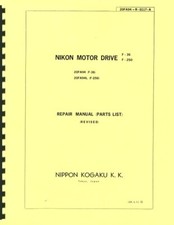 Nikon F-36, F-250 Motor Drive Repair Manual Parts List Reprint