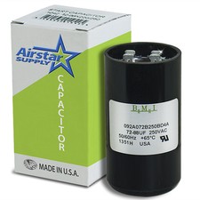 72-88 MFD uf 220-250 VAC BMI # 092A072B250BD4A Start Capacitor Made in USA