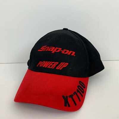 Snap On Tools Power Up Snapback Hat Vtg 90s Embroidered Black Red