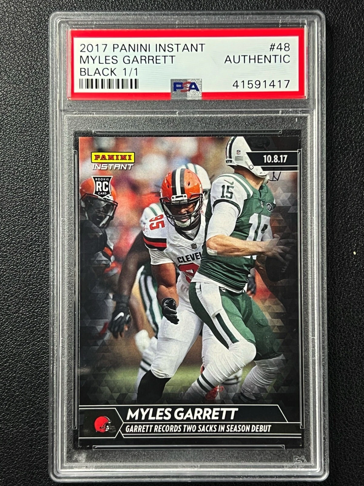 Myles Garrett Panini Instant #48 Black 1/1