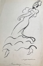 Lucienne Pageot-Rousseaux - Dessin original - Encre - Argentina dans Fandango