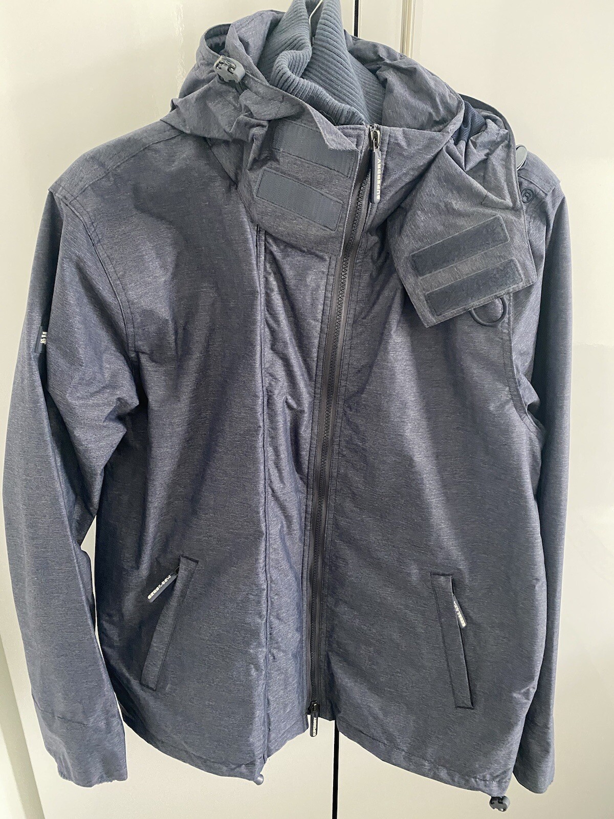 Superdry Jacket Coat Hooded Arctic Windcheater Jacket XL + Upgrade Navy