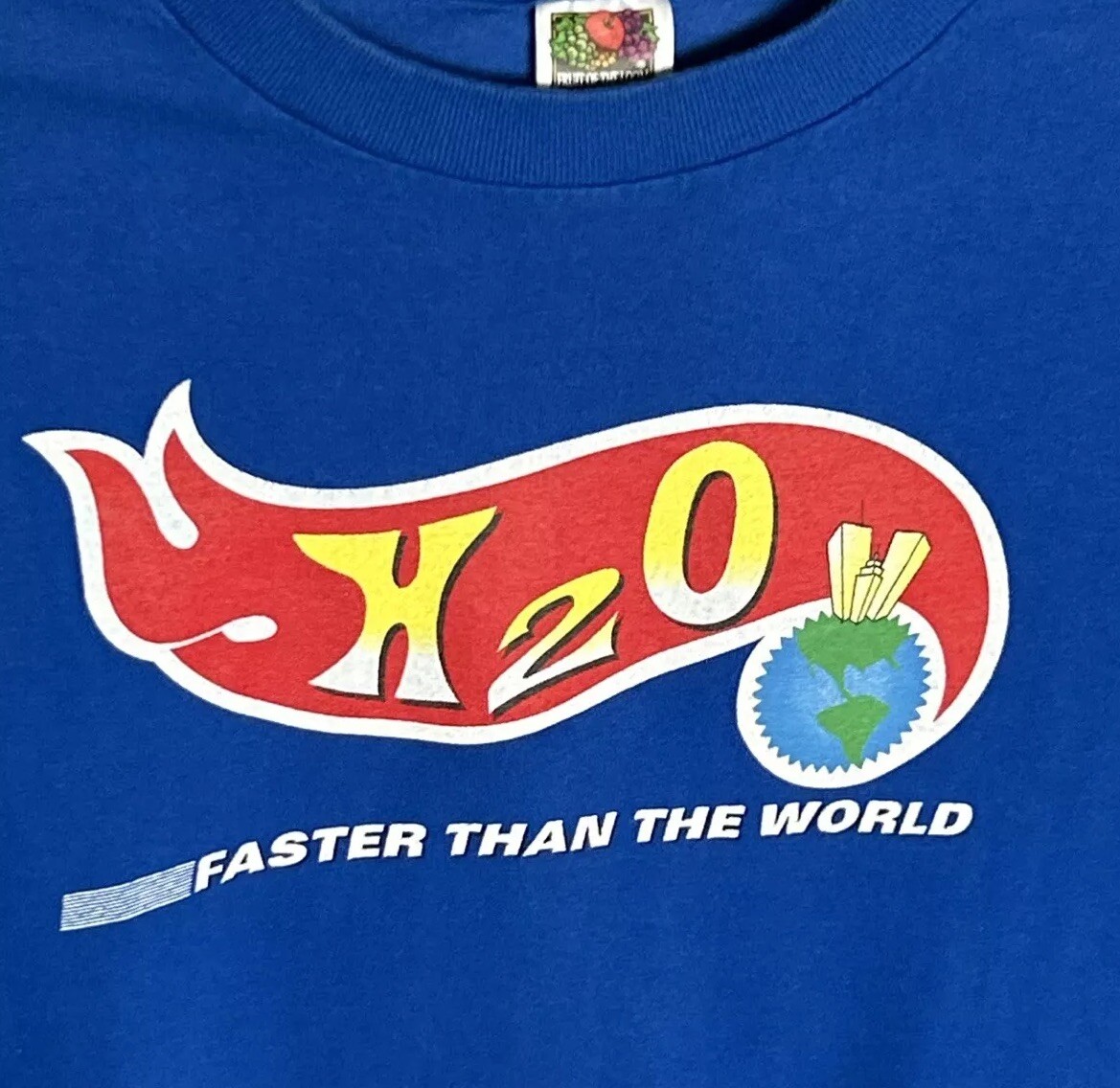 90s H2O バンＴ Tシャツ フルーツオブザルーム L 紺 ロックスター 90s H2O バンT Tシャツ フルーツオブザルーム L 紺 ロックスター 90s
