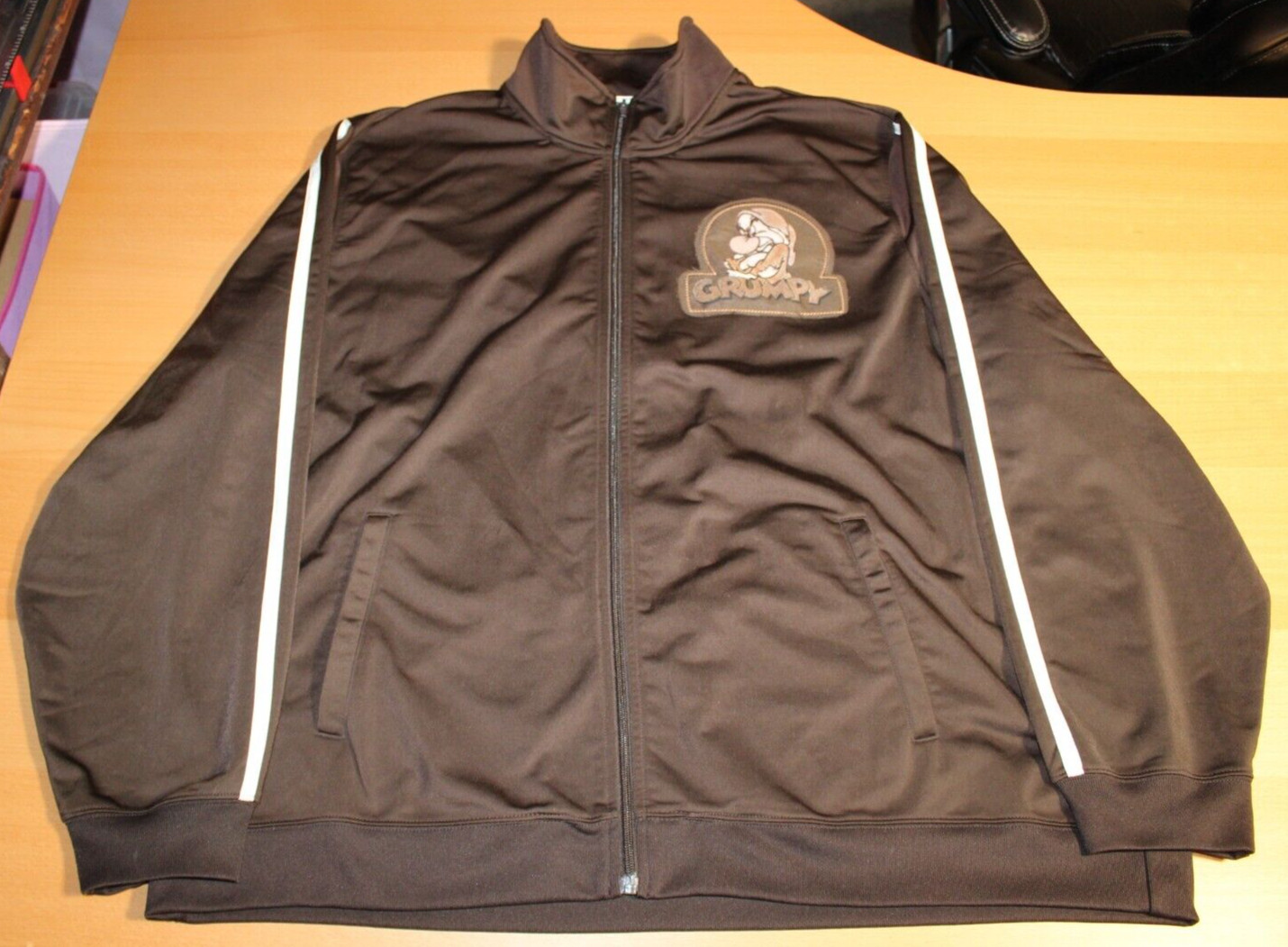 Disney Store White Snow Dwarf Grumpy Patch Zip up… - image 1