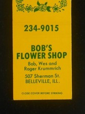 1960s Bob's Flower Shop Bob Wes and Roger Krummrich Belleville IL Saint Clair Co