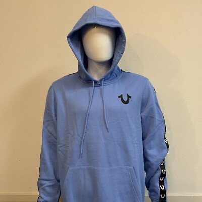 True Religion Hoodie Sweatshirt Buddha Logo Full Zip Navy Blue Size XL  New