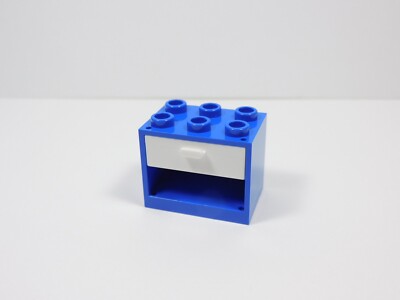 LEGO Blue 2x3x2 Dresser Cabinet w/ White Drawer Accessory Minifig Q13