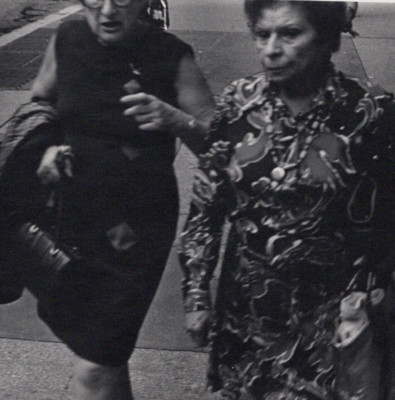 TWO WOMEN WALKING - Midtown Sidewalk Close-Up NYC 1977 Gelatin Silver Photo