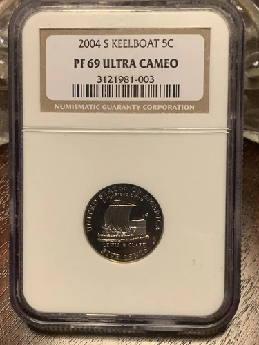 2004-S 5C Jefferson Nickel Keelboat NGC PF69UCAM Old School Label (at cost)