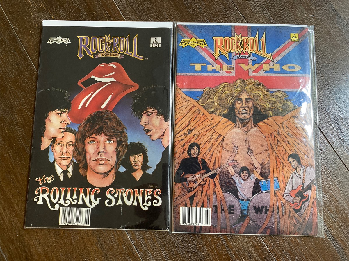Lot of 3 Rock N' Roll Comics - #3 Bon Jovi, #6 Rolling Stones & #7