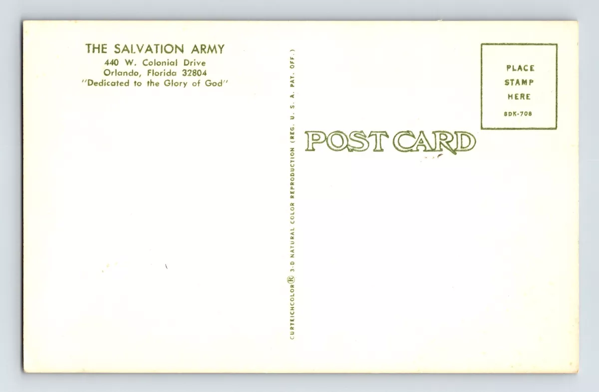 The Salvation Army, Orlando Florida Vintage Postcard