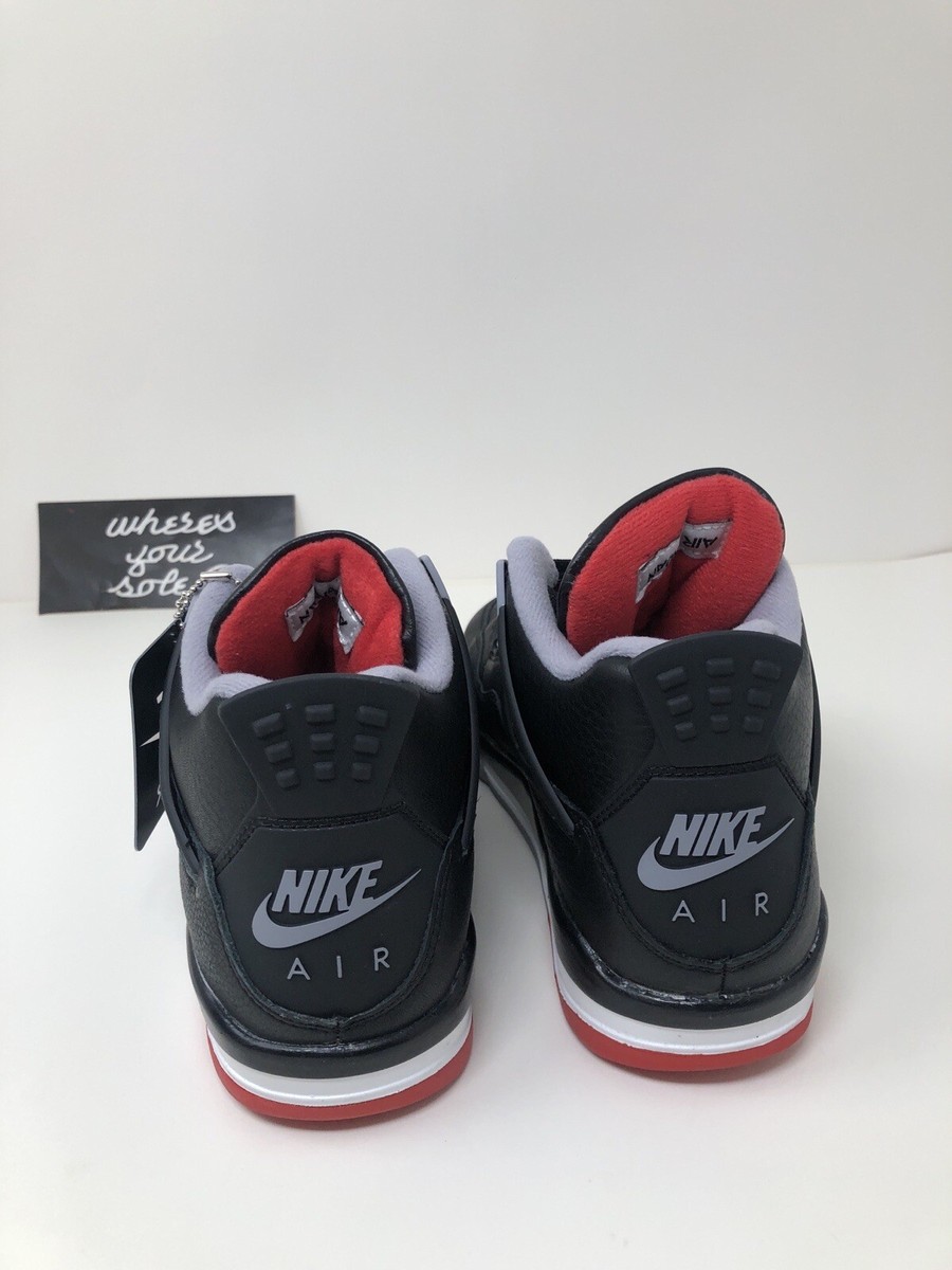 Nike Air Jordan 4 Bred Reimagined Black 5.5 Y GS Grade Nike Air Jordan 4 Bred Reimagined Black 5.5 Y GS Grade