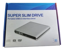 NEW Super Slim Drive Portable USB3.0 Interface Drive External DVD-RW Black Jotec