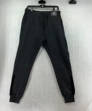 Urban Heritage Men's Black Elastic Waist Drawstring Jogger Pants Size Large